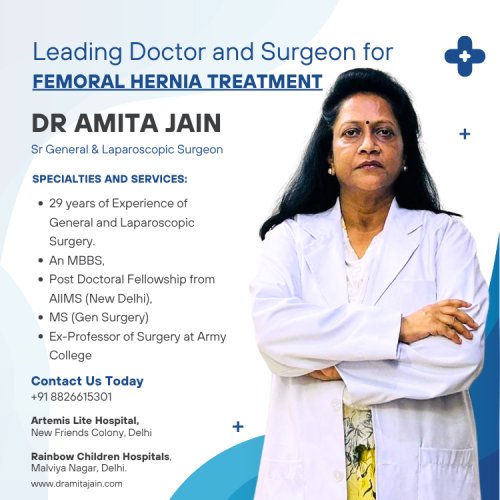 Femoral Hernia Repair Surgeon Dr Amita Jain Dr Amita Jain Leading Femoral Hernia Repair Surgeon in Delhi